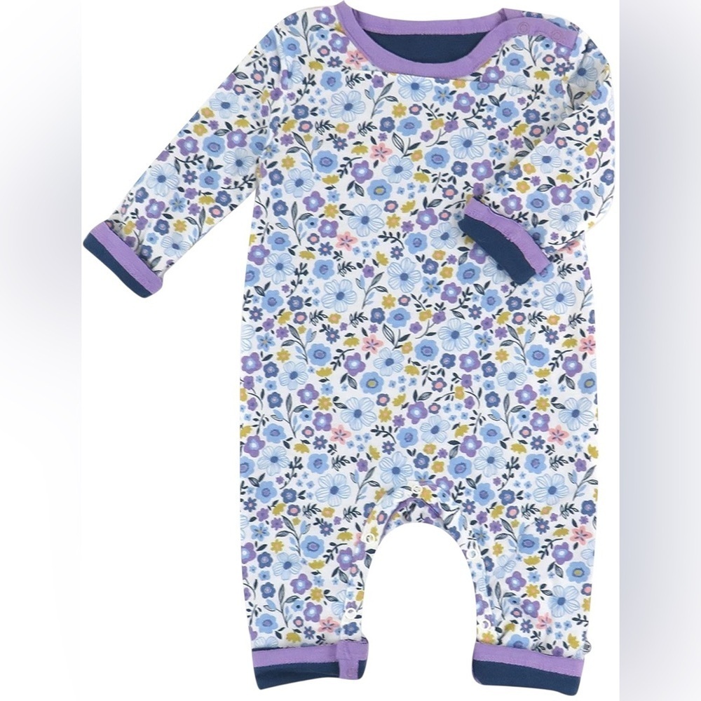 Honest Baby Organic Cotton Unisex Reversible Romper/Coverall – 0–3M